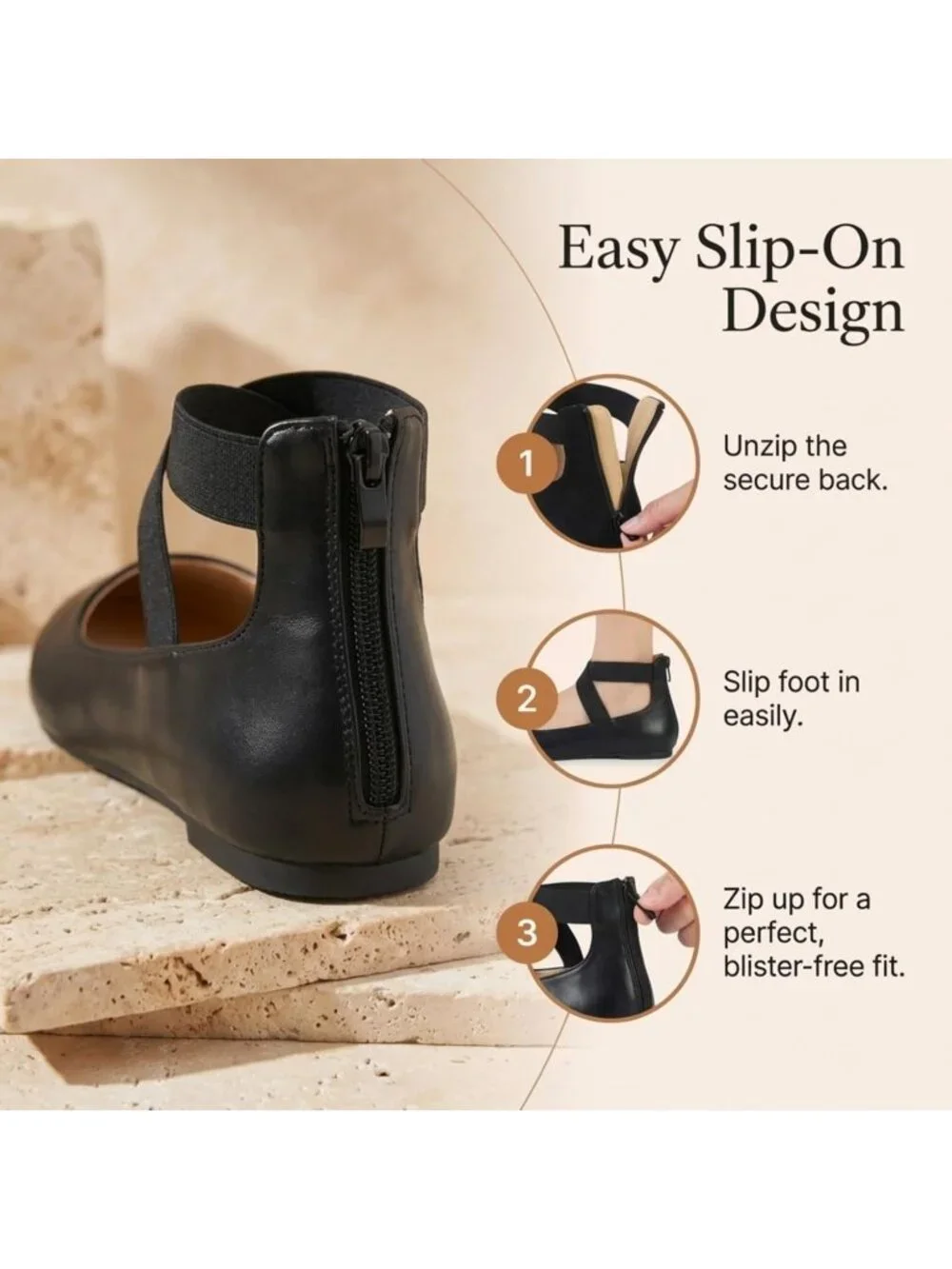 Women's All Black Foam Cushioned Closed Toe Criss Cross Elastic Strap Flat Shoes